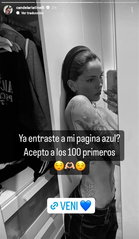 cande tinelli onlyfans|Only Fans: Filtran la foto más tremenda de Cande。